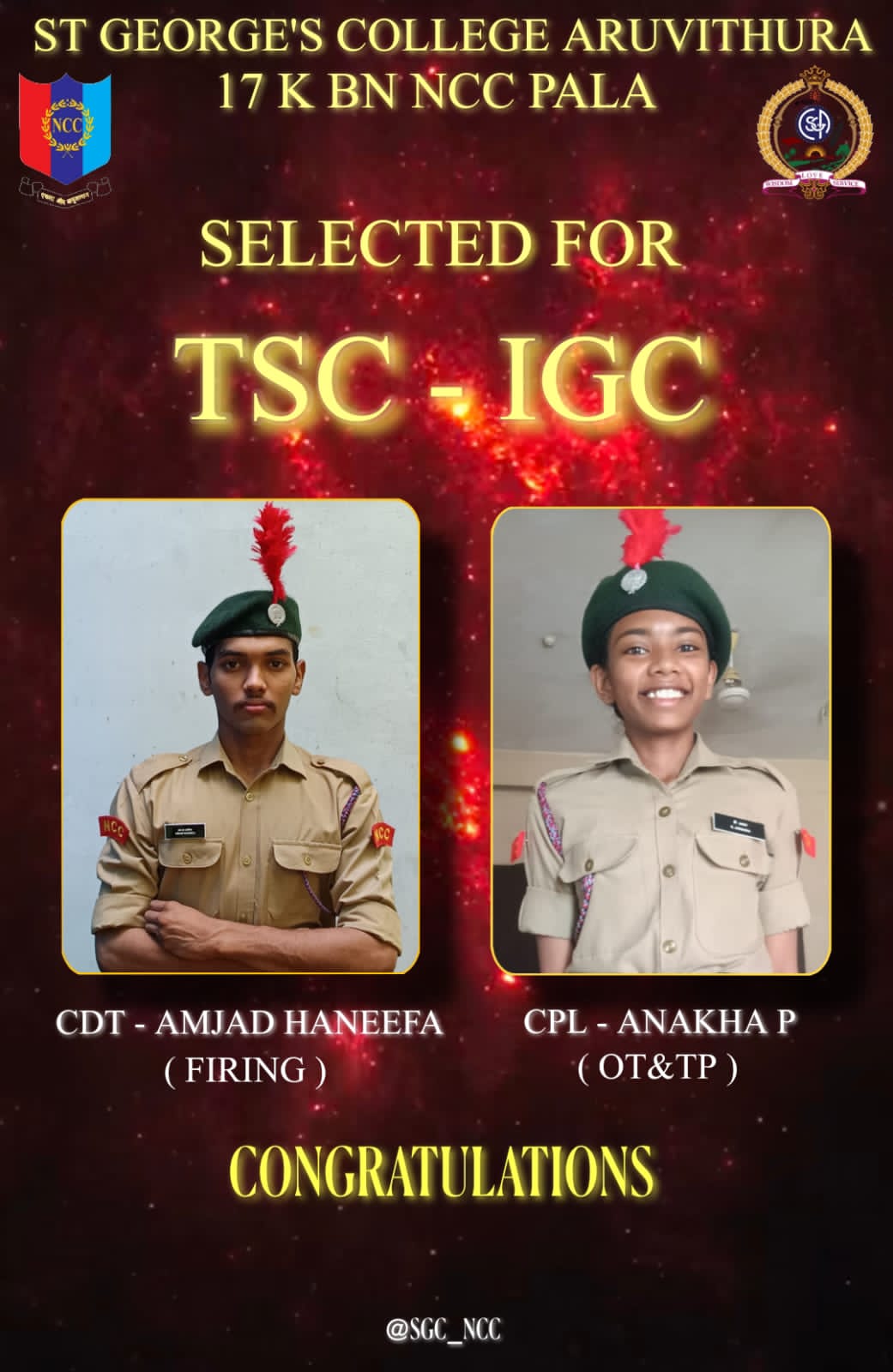 Selected for TSC-IGC